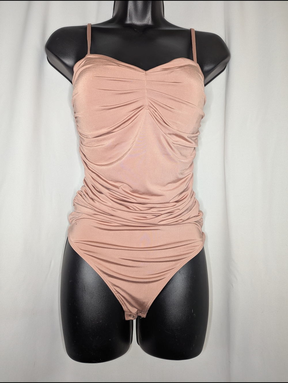 Express Ruched Blush Cami Bodysuit